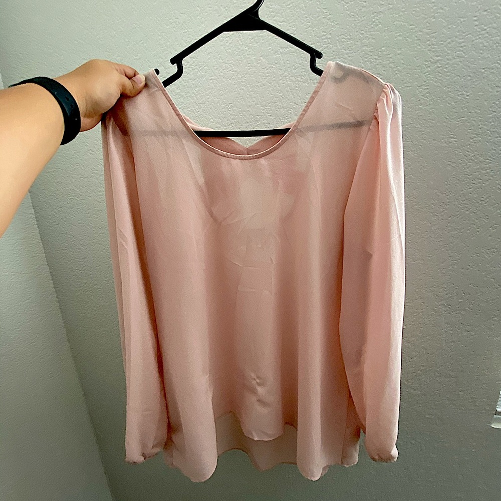 Blush pink blouse